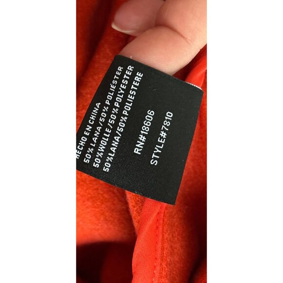 Schott NYC Red Wool-Blend Button-Up Shirt Jacket With Dual Chest Pockets Small - Picture 4 of 6